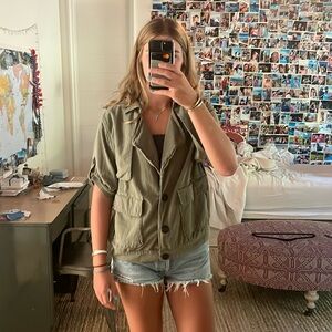 Army green frame jacket/shirt